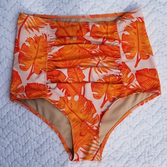 Kortni Jeane Other - Kortni Jeane • Orange Hawaiian Ruched Bottoms 2.0